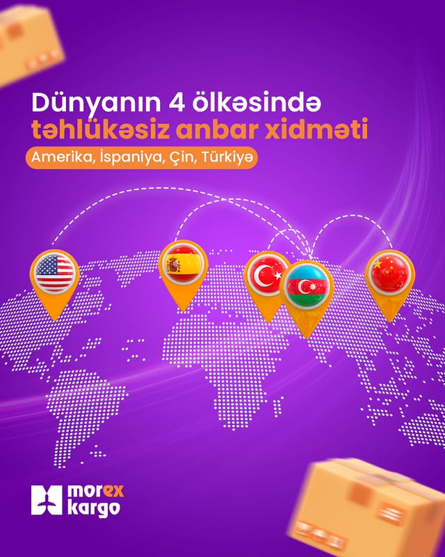 Dünyanın 4 ölkəsində təhlükəsiz anbar xidməti