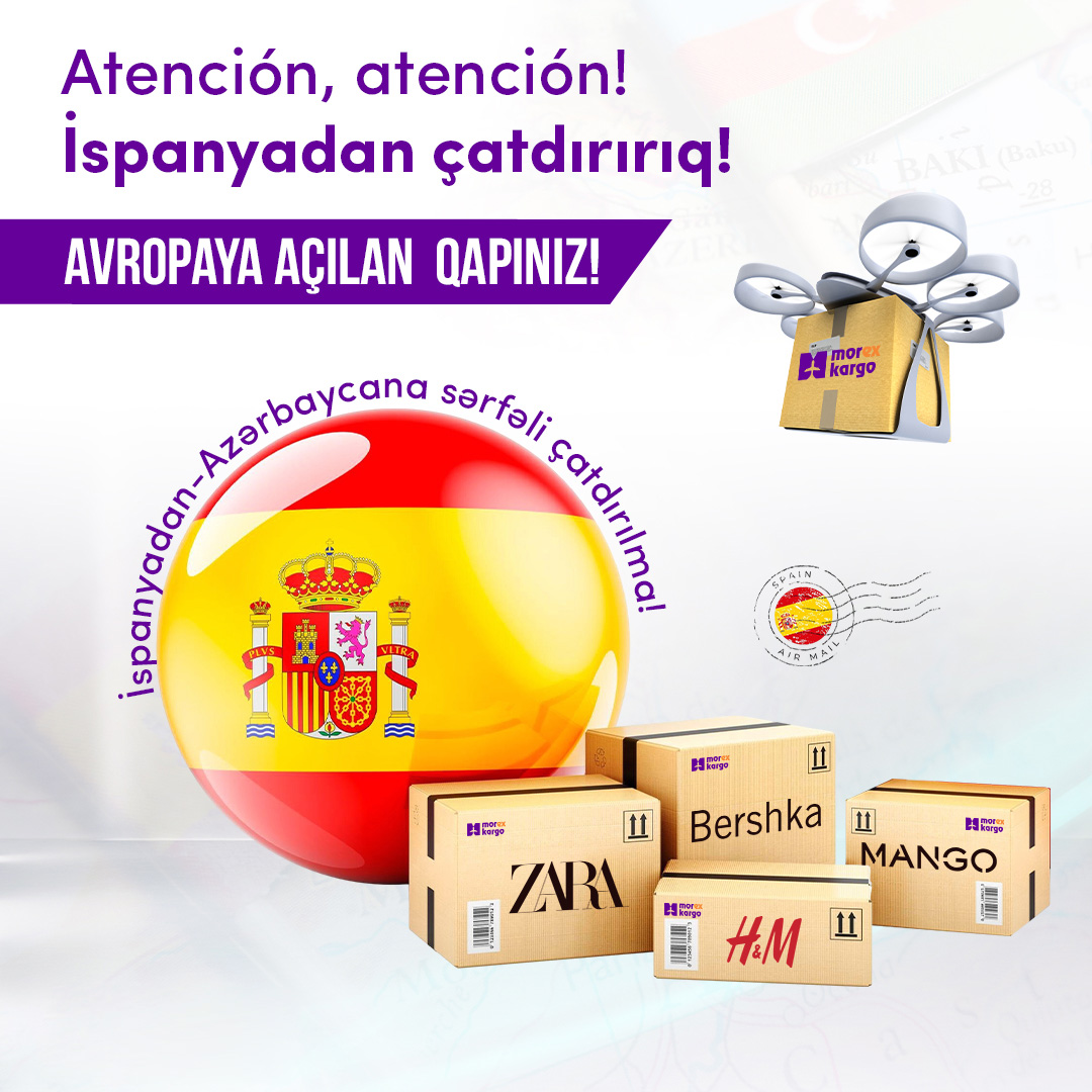 İspaniyadan sevdiyiniz məhsulları sifariş etmək artıq daha rahat və sərfəlidir.